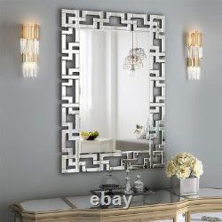 Decorative Large Rectangle Mirror for Wall Grecian Venetian Mirror HD Anti-Rust