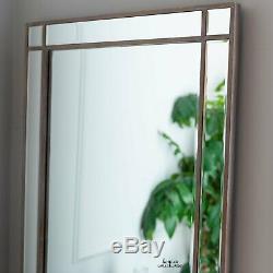 Decorative Large Wall Mirror Bathroom Home Accent Wood Beveled Edge Glass Frame