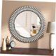 Decorative Wall Mirror, Silver Crystal Mirror, Jeweled Accent Large Wall