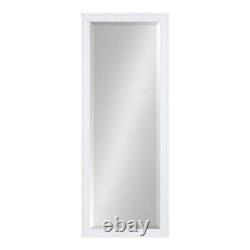 DesignOvation Large Rectangle White Beveled Glass Full-Length Classic Mirror