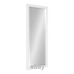 DesignOvation Large Rectangle White Beveled Glass Full-Length Classic Mirror