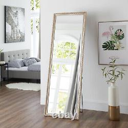 Diana Ornamental Full Length Large Floor / Wall Mirror 65 x 22, Champagne