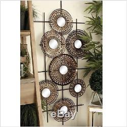 Dimensional Mirrored Metal Wall Art Large Contemporary Abstract Hanging Ornament
