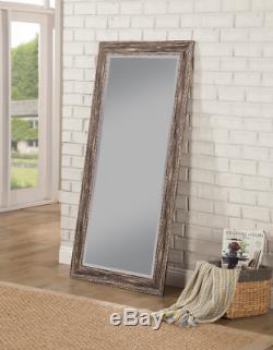 Distressed Full Length Mirror Antique Black Wall Floor Leaning Bedroom Large