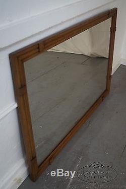 Drexel Plaudit Mid Century Walnut Frame Large Rectangular Wall Mirror