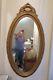 Elegant Large (57 tall x 30 wide) Antique Gold Oval MIRROR