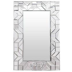 Elegant Rectangular Wall Mounted Vanity Mirror Glam Bathroom Decorative Large