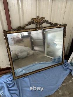 Estate Sale Large Antique Victorian Gilt Gesso Wood Wall Mirror