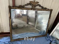 Estate Sale Large Antique Victorian Gilt Gesso Wood Wall Mirror