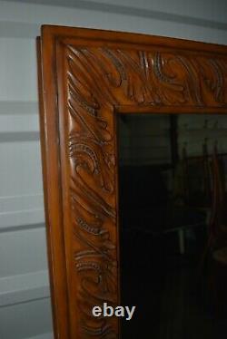 Ethan Allen Tuscany Large Carved Wall Mirror Wood 36 x 48 Beveled #32-5300 A