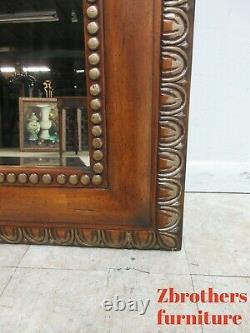 European Wood Bronze gilt rectangular carved French Regency Wall Mirror large