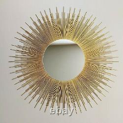 Extra Large 36 Glamorous Gold Sunburst Mirror Mid Century Wall Art Home Decor
