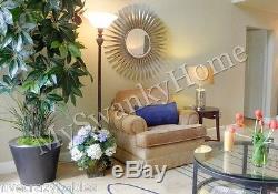 Extra Large 42 Silver Sunburst Starburst Wall Mirror XL Contemporary Modern