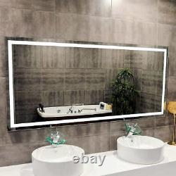 Extra Large Bathroom Led Illuminated Wall Mirror Touch Sensor Anti-fog Function
