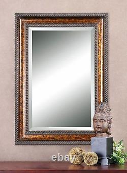 Extra Large Bronze Frame Wall Mirror Classic Vanity