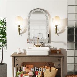 Extra Large Gorgeous Silver Mirror Stunning Arch Crystal Mirror Bathroom Hallway
