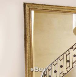 Extra Large Mirror 78 High Full Length Wide Leaner Wall Hanging Antique Gold