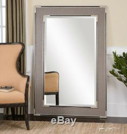 Extra Large Oversized Gray Tan Wall Floor Mirror XL 61