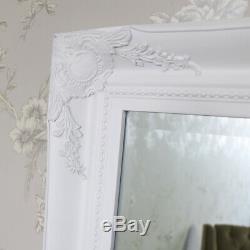 Extra Large White Wall Floor Ornate Mirror bedroom hall living room vintage home