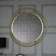 Extra large round antique gold circle swirl mirror vintage chic living room hall