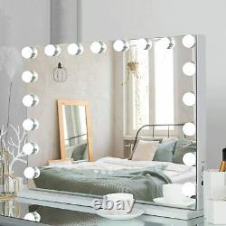 FENCHILIN Hollywood Vanity Makeup Mirror with Lights Large LED Wall Mirror White