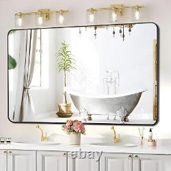 FORBATH Bathroom Mirror 30 X 60, Black Metal Framed Large Wall Mirror, Vanity