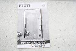 FTOTI MIRROR-9076 36X30IN LED Wall Mirror Black Metal Frame Lighted Large