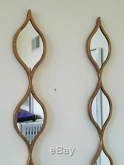 Fabulous Pair of Beautiful Large Wall Hanging Teardrop Mirrors (NEW)