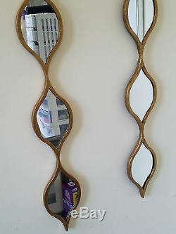 Fabulous Pair of Beautiful Large Wall Hanging Teardrop Mirrors (NEW)