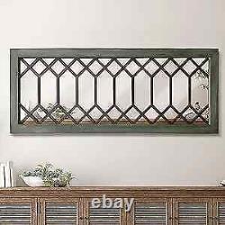 Farmhouse Mirror Decorative Rustic Wall Mirror Large Vintage Wooden Framed