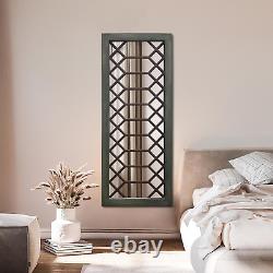 Farmhouse Mirror Decorative Rustic Wall Mirror Large Vintage Wooden Framed Wall