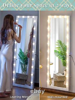 Floor & Full Length Mirrors, Large Standing Body Mirror with Lights, Tall Cheval