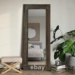 Floor Mirror Full Length Rustic Wood Frame Body Full Size Large Leaning Wall Mou