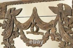 French Neoclassical Style Foliate Carved Large Mirror