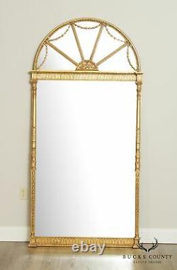 Friedman Brothers Historic Natchez Collection Large Gilt Frame Fanlight Mirror