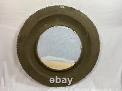 From THE BREAKERS PALM BEACH Gold Framed Round Resin Large Wall Mounted Mirror