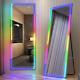 Full Body Lighted Mirror RGB LED Lights Floor Stand up Wall Mounted Large Bed R