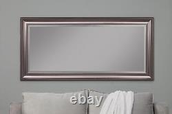 Full Length Floor Mirror Bathroom Vanity Wall Hang Leaner Large Beveled Silver
