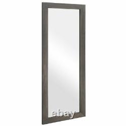 Full Length Floor Mirror Large Wall Mirror Rustic Wood Frame 63 Inch Gray