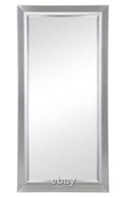 Full Length Floor Mirror Leaning Silver Lounge Bedroom Dressing Large Wall Hang