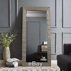 Full Length Floor Mirror Leaning Wall Mounted Mosaic Style Ornate Frame Large