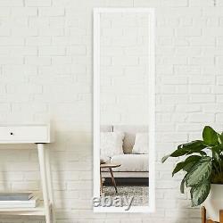 Full Length Floor Mirror Wall Body Standing Hanging Large White Bedroom Dressing