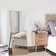 Full Length Floor Mirror with Stand 43X16 Large Wall Mounted Full Body Mirror