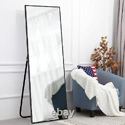 Full Length Floor Mirror with Stand 65X22 Large Wall Mounted Full Body Mirror
