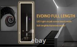 Full-Length LED Lighted Wall Mounted X Large Smart Mirror with Lights Dressing
