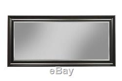 Full Length Large Mirror Leaning Bevelled Mirror Wall Hanging Standing Frame Bla