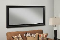 Full Length Large Mirror Leaning Bevelled Mirror Wall Hanging Standing Frame Bla