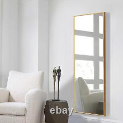 Full Length Mirror, 55X16 Inch Aluminum Alloy Frame Large Wall Mirror, Vanity Mi