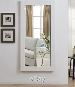 Full Length Mirror Large White Mosaic Leaning Wall Floor Lounge Frame Bedroom