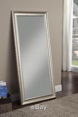 Full Length Mirror Leaning Floor Large Silver Big Standing Bedroom Wall Mounted